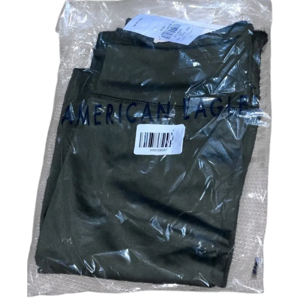 Aerie The Everything Super Leggings Size M Womens Olive Green Mid Rise - Picture 4 of 14